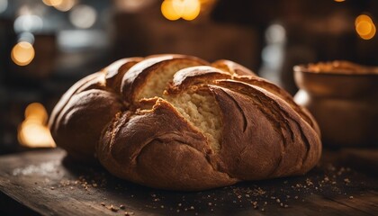 Sourdough from San Francisco, characterized by its tart flavor and chewy texture, with a crisp
