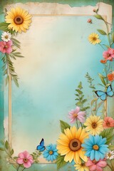 Frame with beautiful summer design