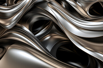 Metal light silver  abstract backdrop, generative ai
