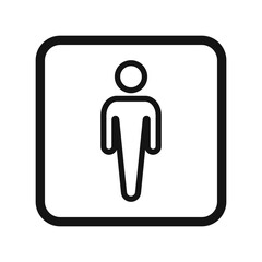 WC Toilet icons set. Men and women WC signs for restroom. WC direction arrow symbol vector illustration.