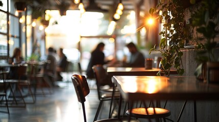 Meeting for business in a cafe.
