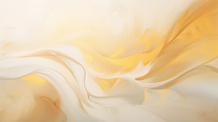 A pristine white canvas hosts a spectacle of golden fluid, forming an abstract background that shimmers in HD brilliance.