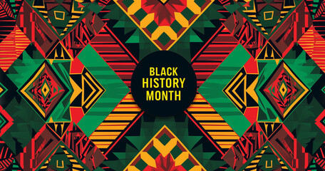 Celebratory Black History Month Geometric Poster Design