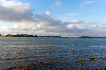 sunset over the river