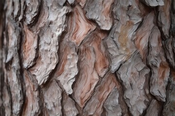 textured background of old pine wood, with large elements of bark and the resin drips