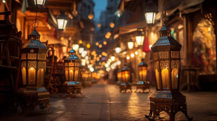 Ramadan decoration night - lanterns 