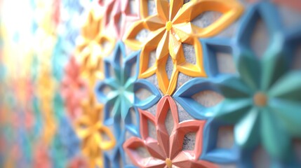 Colorful abstract background, detail of a wall made of colorful ceramic tiles