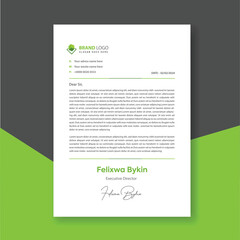 Modern and professional company business letterhead template design