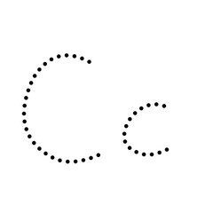 Black and white tracing alphabet 
