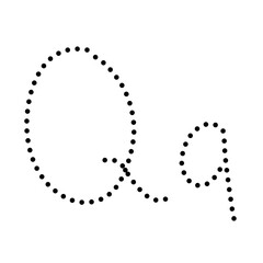 Black and white tracing alphabet 