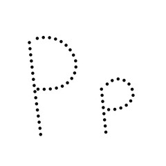 Black and white tracing alphabet 