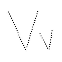 Black and white tracing alphabet 