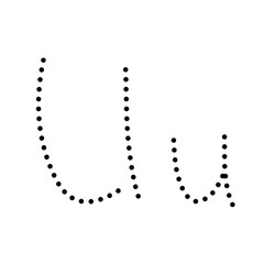 Black and white tracing alphabet 