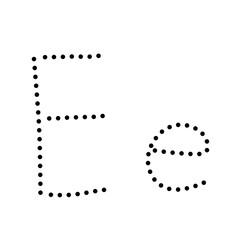 Black and white tracing alphabet 