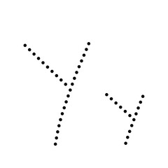 Black and white tracing alphabet 