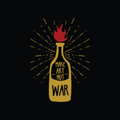 Artistic Revolution Vector Illustration - Make Art Not War