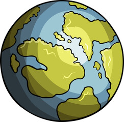 Earth cartoon funny illustration
