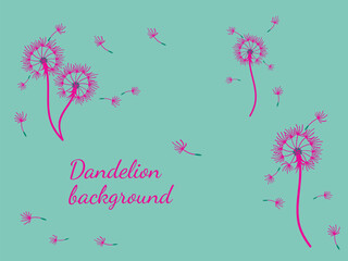 Abstract background dandelion design for decoration design.