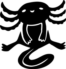 cute cartoon salamander drawing.