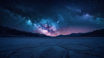 Milky way as seen from salt flats - AI