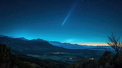 Night sky comet - AI