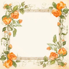 frame with flowers