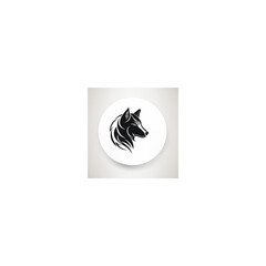 minimalist wolf design logo