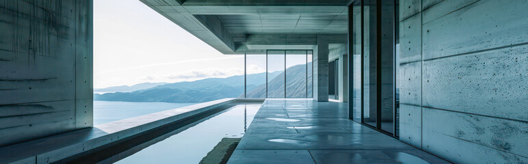 Fototapeta premium Concrete building with modern architecture
