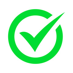 Green check mark icon.