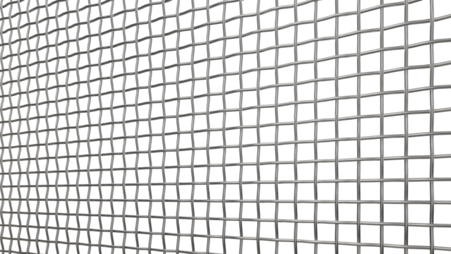 Industrial Strength, Isolated Beauty: Seamless steel mesh texture, isolated on transparent background. Perfect for adding realism and texture to architecture, engineering, and industrial visuals