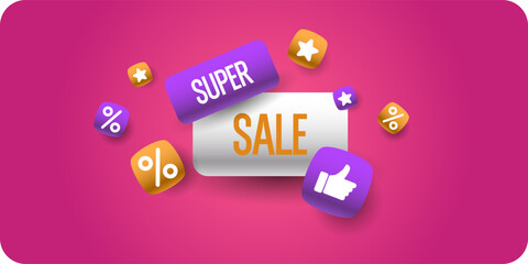 An image to advertise the sale. Poster for advertising discounts. Vector graphics.