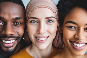 Unity in Diversity. A Captivating Photo Embracing the Rich Tapestry of Humanity, Showcasing a Diverse Group of People Coming Together.