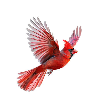 northern cadinal isolated