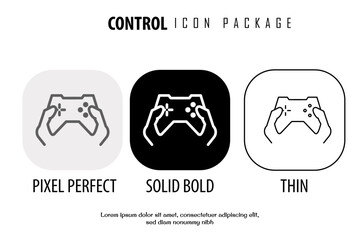 control outline icon in different style vector design pixel perfect