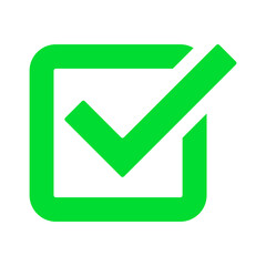 Green check mark icon.
