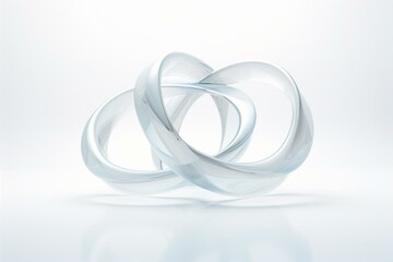 white background with intertwined rings. Generative AI
