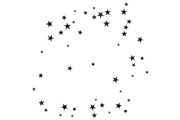 Star confetti. Abstract casual confetti background. Bright design pattern.