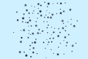 Star confetti. Abstract casual confetti background. Bright design pattern.