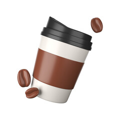 3d icon Cafe Illustration symbol Coffee Cup isolated background element