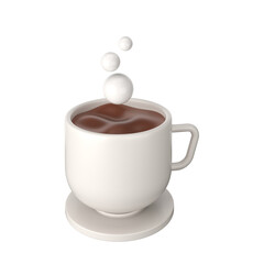 3d icon Cafe Illustration symbol Coffee Cup isolated background element