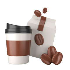 3d icon Cafe Illustration symbol Coffee Cup isolated background element