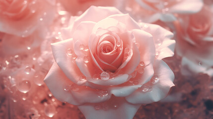 Pink rose flowers for background