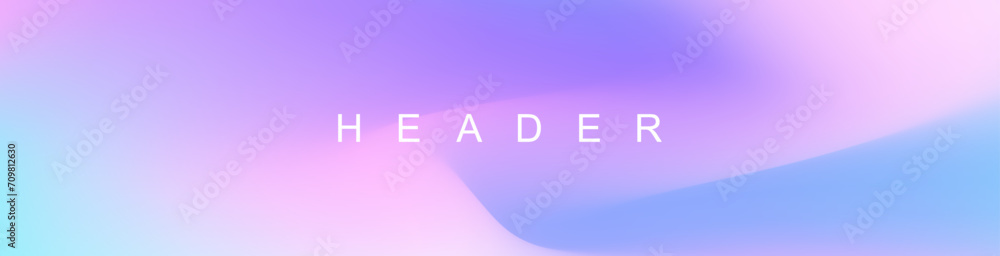 Poster Abstract pastel gradient header background. Innovation header background design for cover. Landing page concept for your graphic design