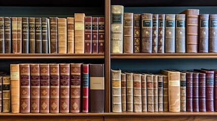 Secrets of the past with these mesmerizing photographs of book-filled shelves in a vintage library. Each image represents a treasure trove of knowledge and invites you to embark on a literary journey.