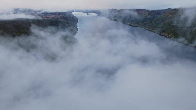 Loch Ness Scotland Aerial view