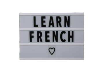 PNG, for French language day, isolated on white background.