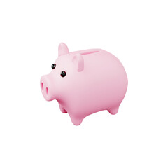 Piggy bank 3D object.