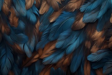 Fototapeta premium bird feathers background pattern, banner, wings background picture, seamless background