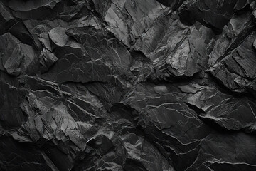 Black white rock texture. Dark gray stone granite background