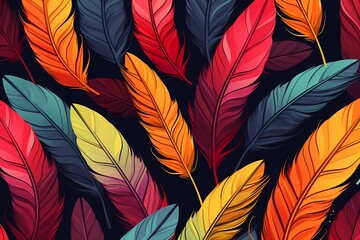 bird feathers background pattern, banner, wings background picture, seamless background